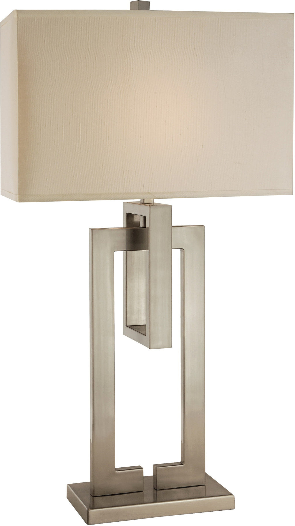 Meridian 36" Geometric Table Lamp, Nickel
