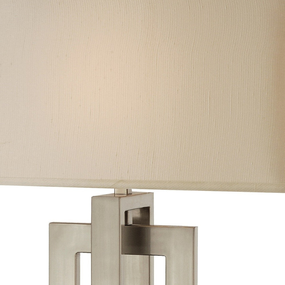 Meridian 36" Geometric Table Lamp, Nickel