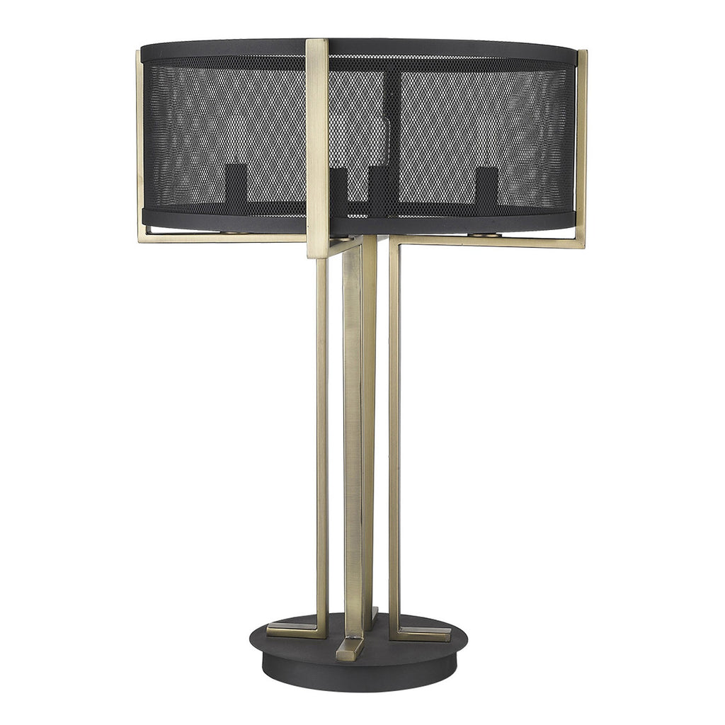 Kepler 4-Light Geometric Table Lamp, Brass