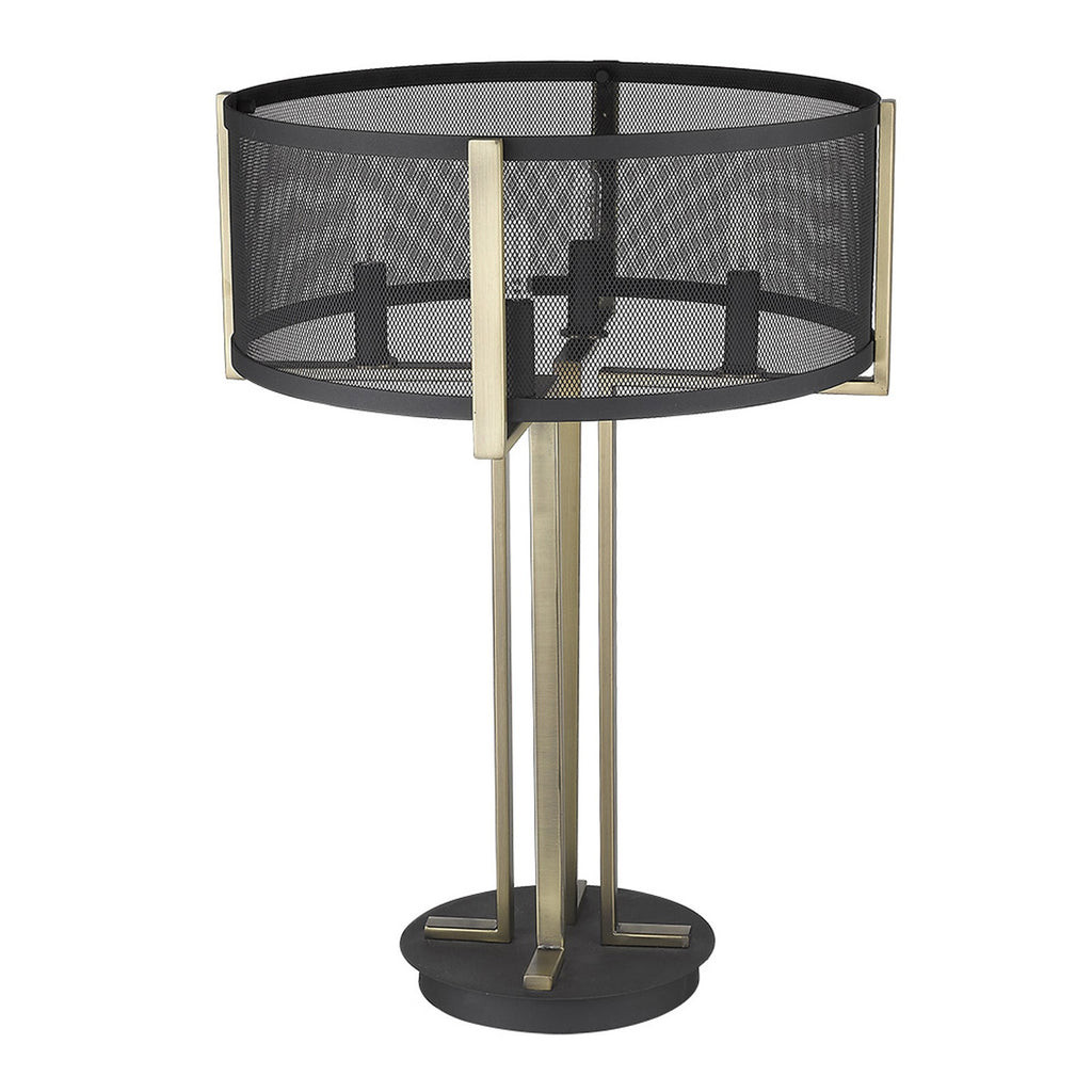 Kepler 4-Light Geometric Table Lamp, Brass
