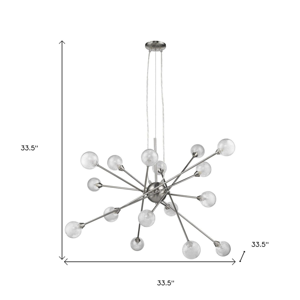 Orbit 16-Light Glass Globe Chandelier