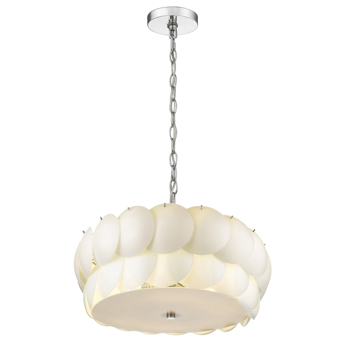 Selene 6-Light Disc Pendant, Polished Chrome