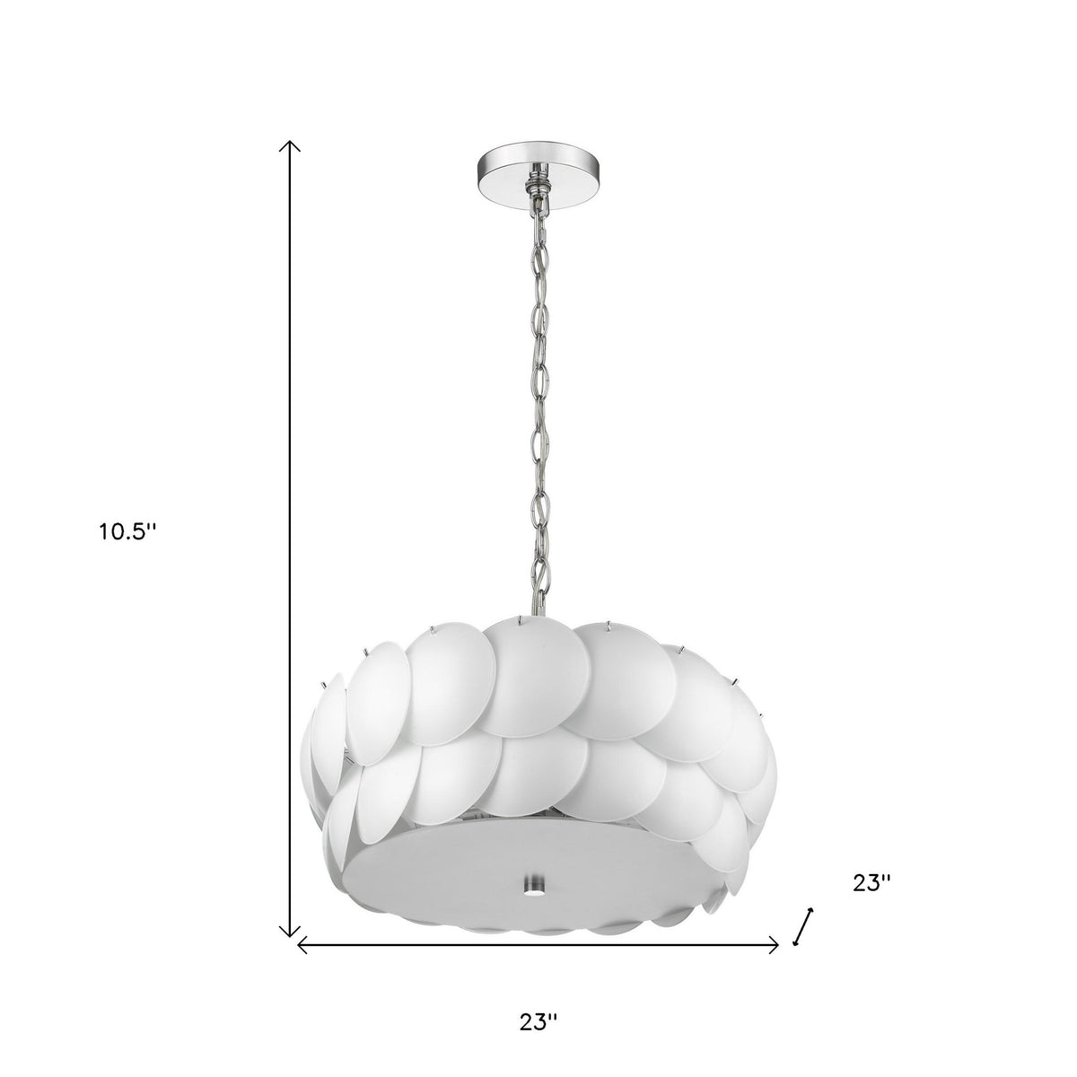 Selene 6-Light Disc Pendant, Polished Chrome