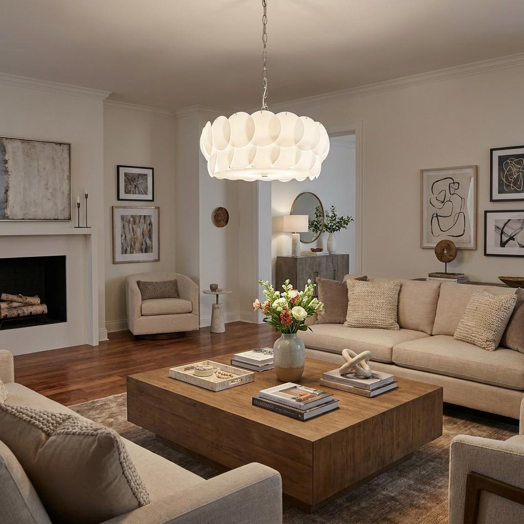 Selene 6-Light Disc Pendant, Polished Chrome