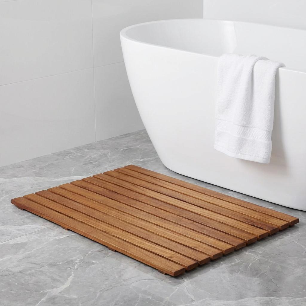 Premium Teak 25" Shower Mat