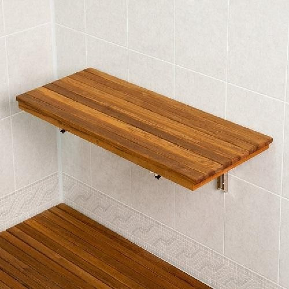 Premium 24" Wall-Mount Teak Shower Bench