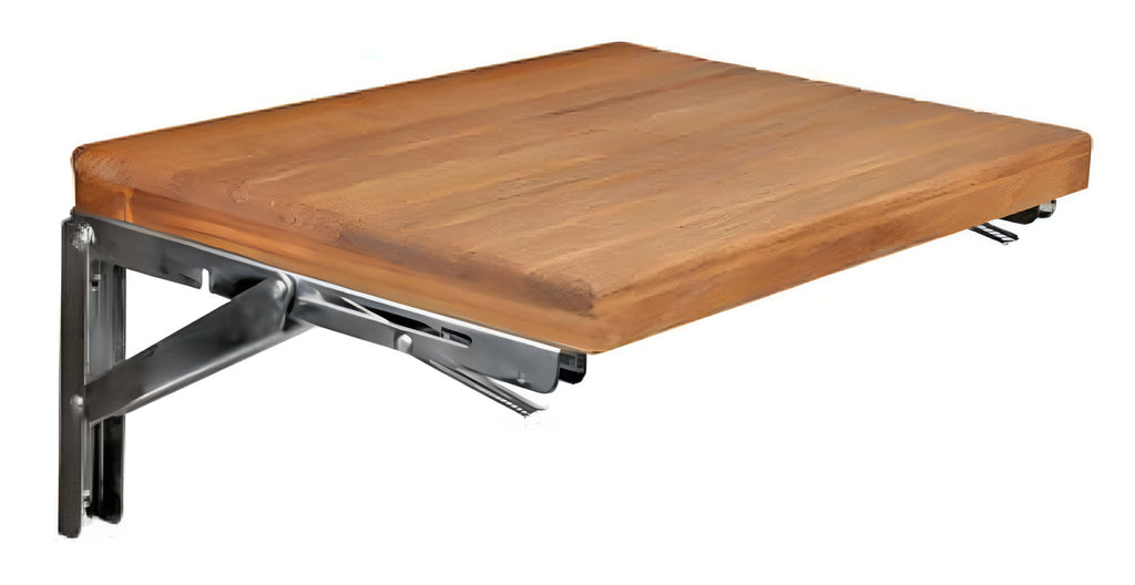 Premium 30" Wall-Mount Teak Shower Bench, Brown