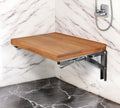 Premium 30" Wall-Mount Teak Shower Bench, Brown