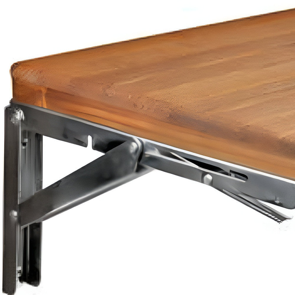 Premium 30" Wall-Mount Teak Shower Bench, Brown