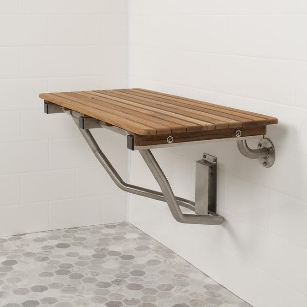 Premium 32" Wall-Mount Teak Shower Bench
