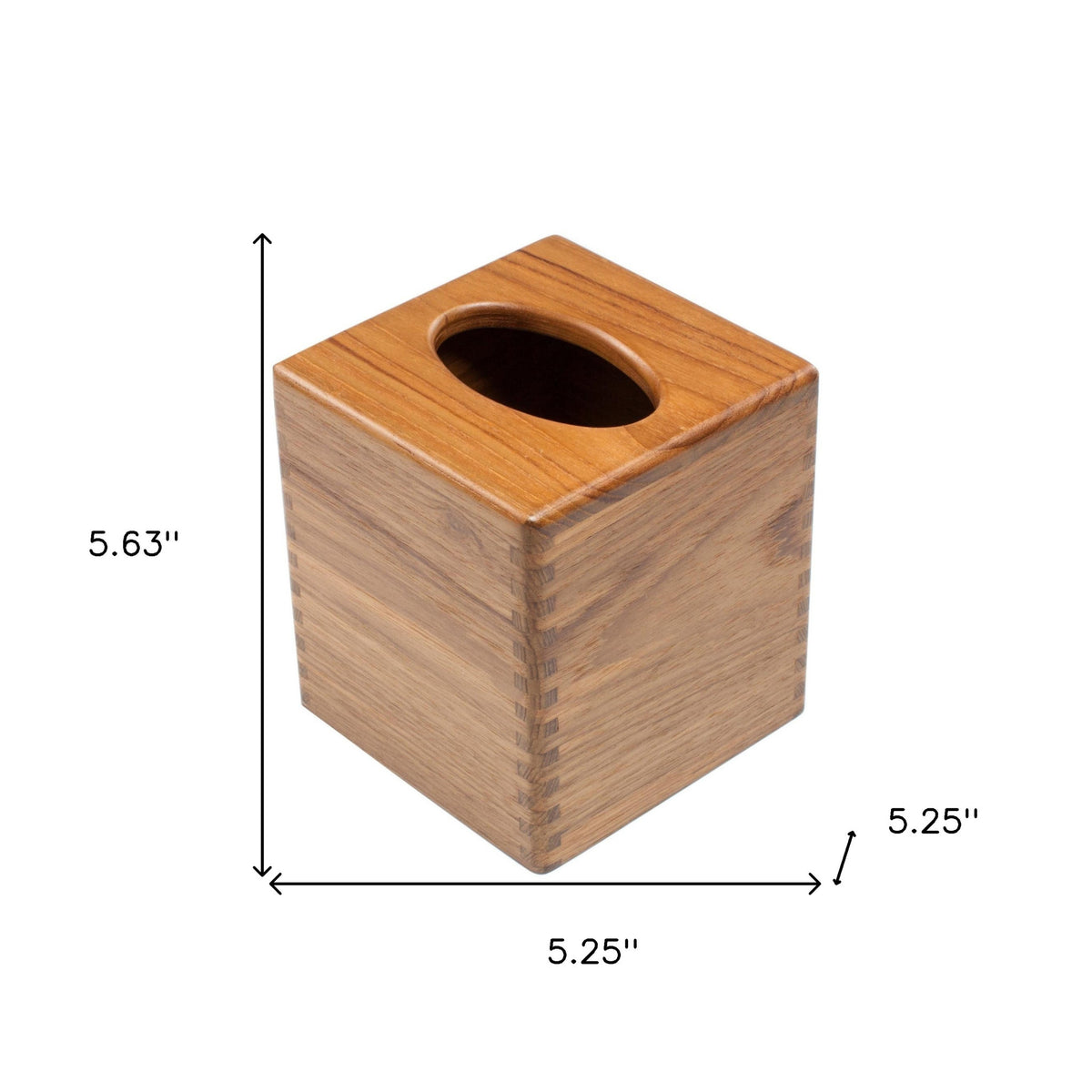 Teak Tissue Box Cover