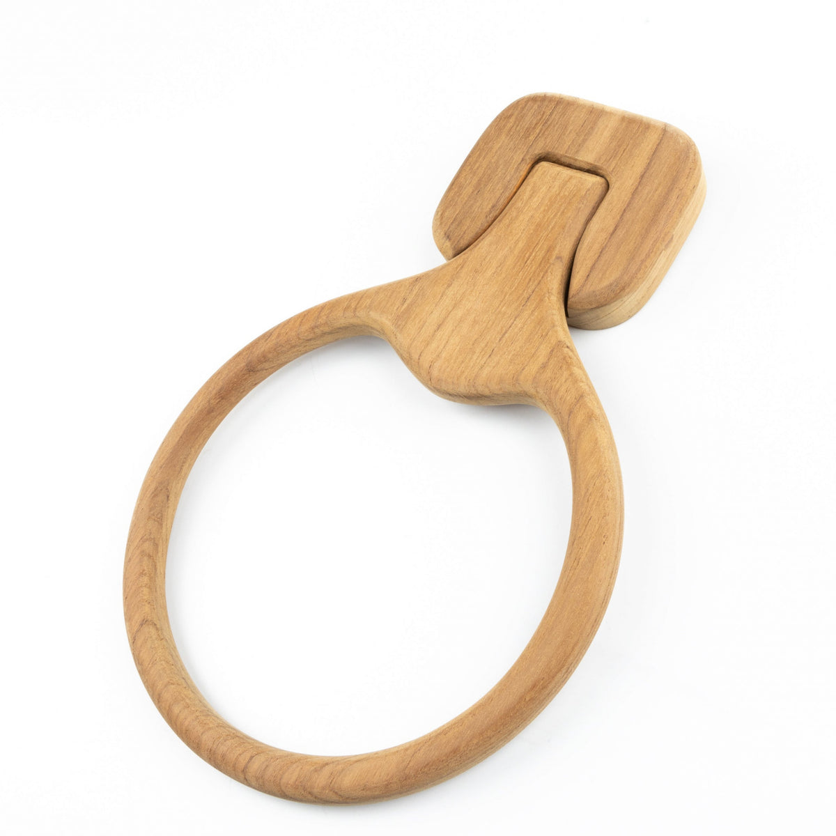 Teak Wall-Mount Towel Ring