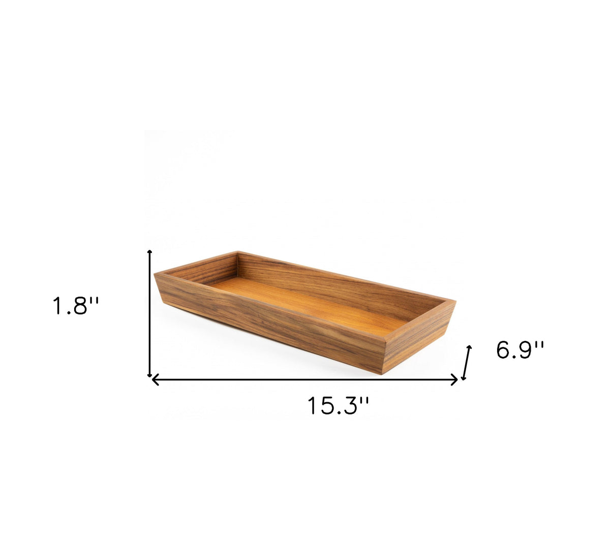 Teak 15" Vanity Tray