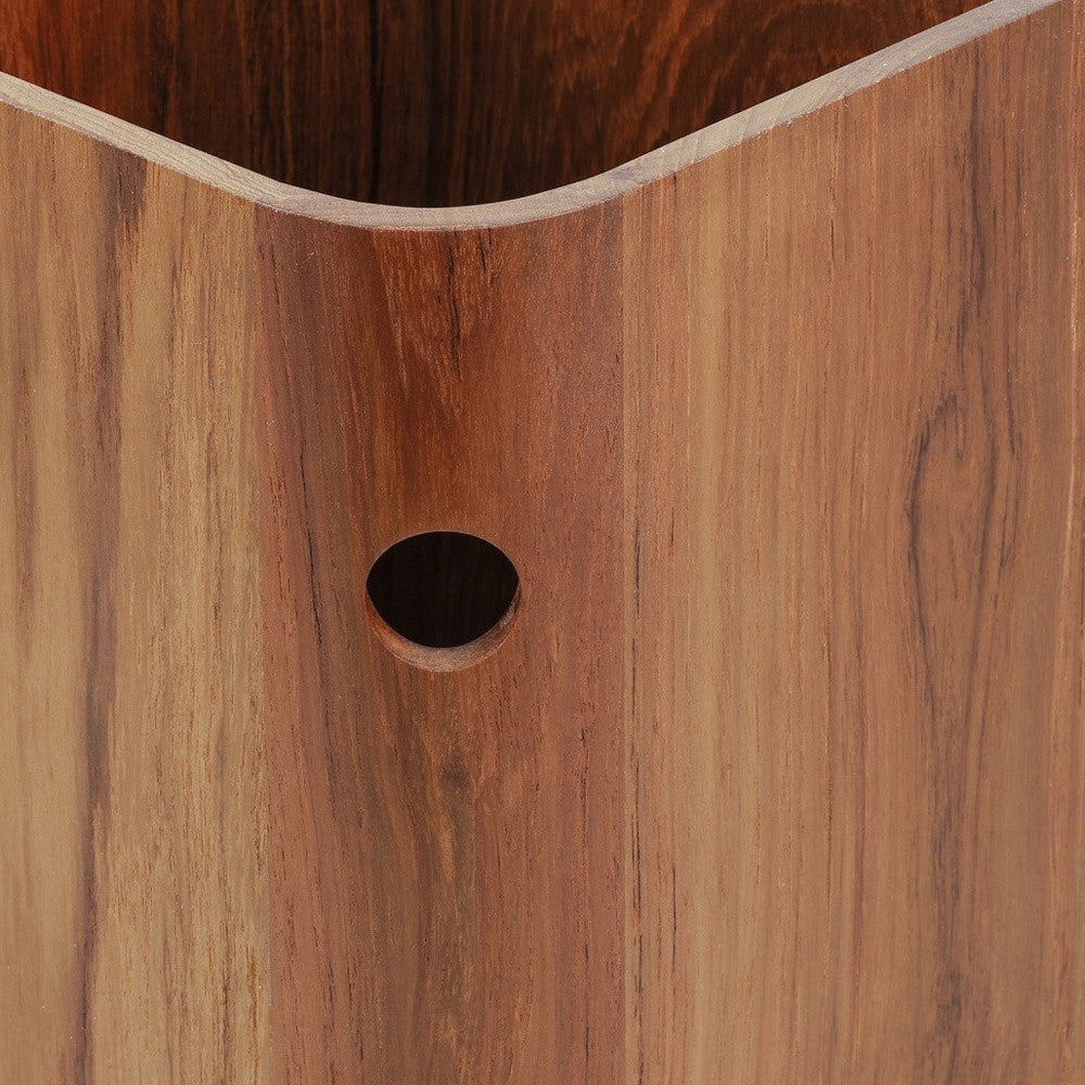 Teak Designer Waste Basket