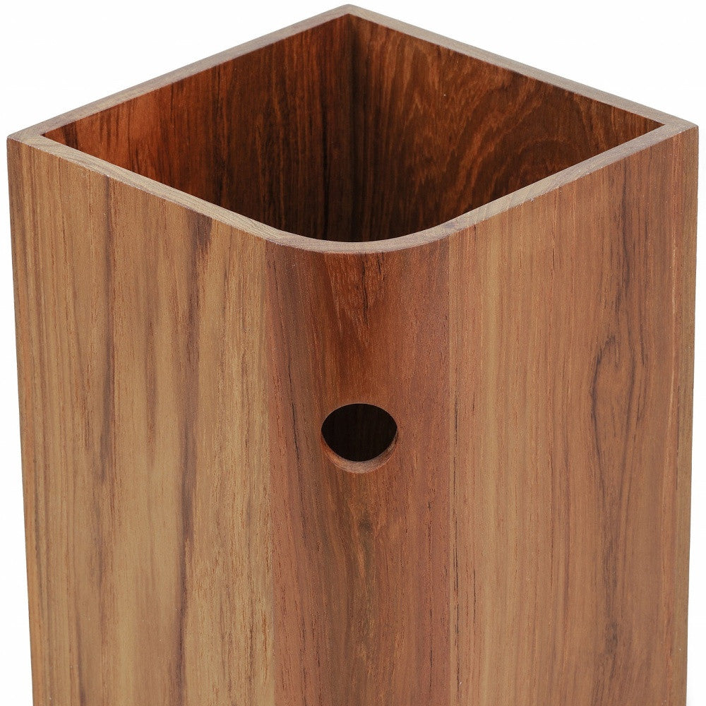 Teak Designer Waste Basket
