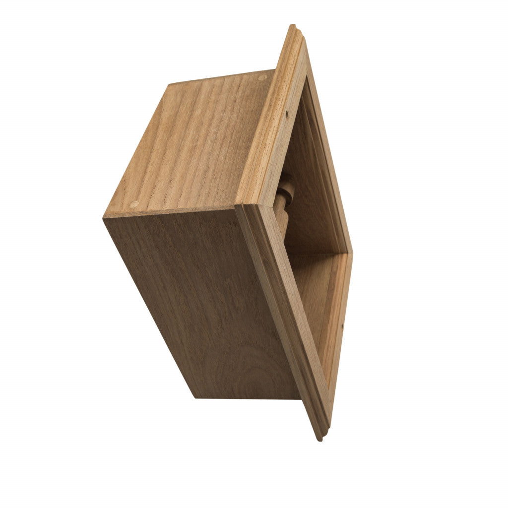 Teak Recessed Toilet Paper Holder