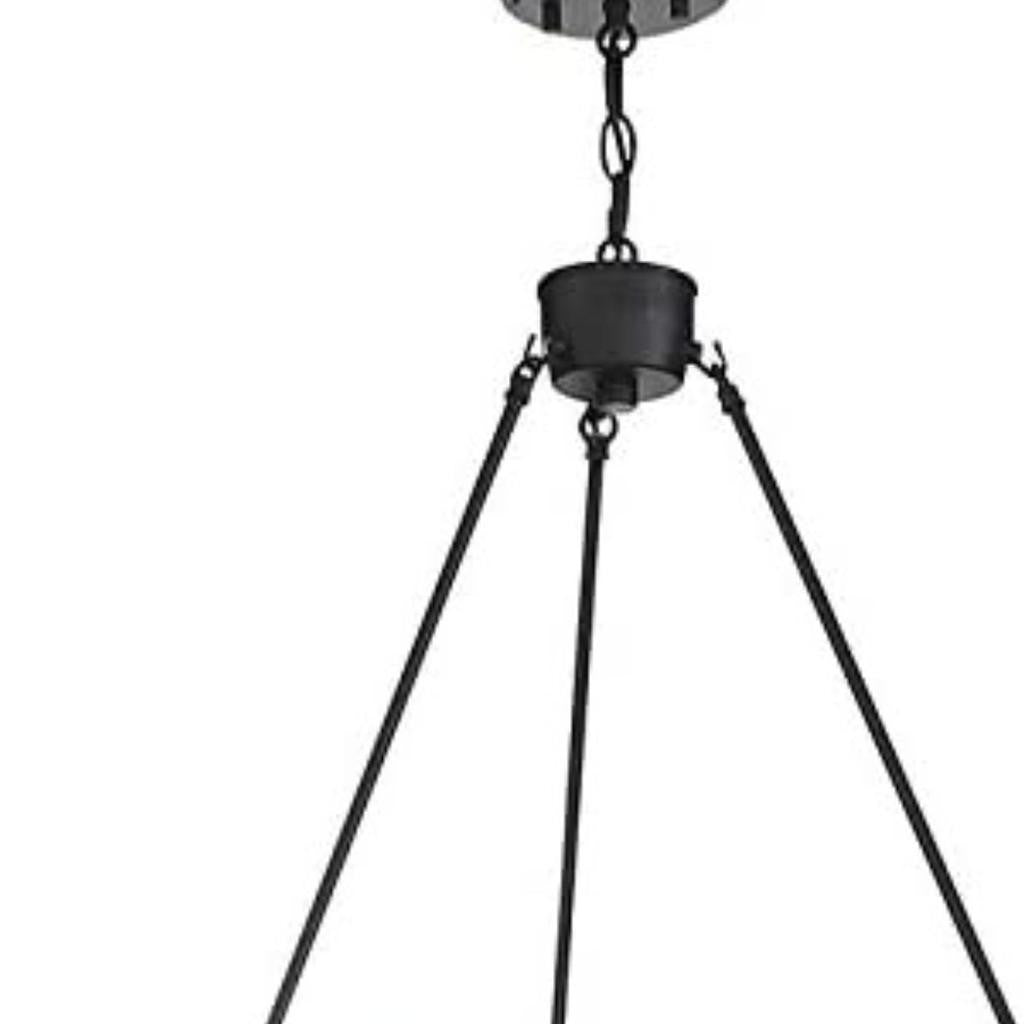 Harlow 6-Light Ring Chandelier, Black & Gold