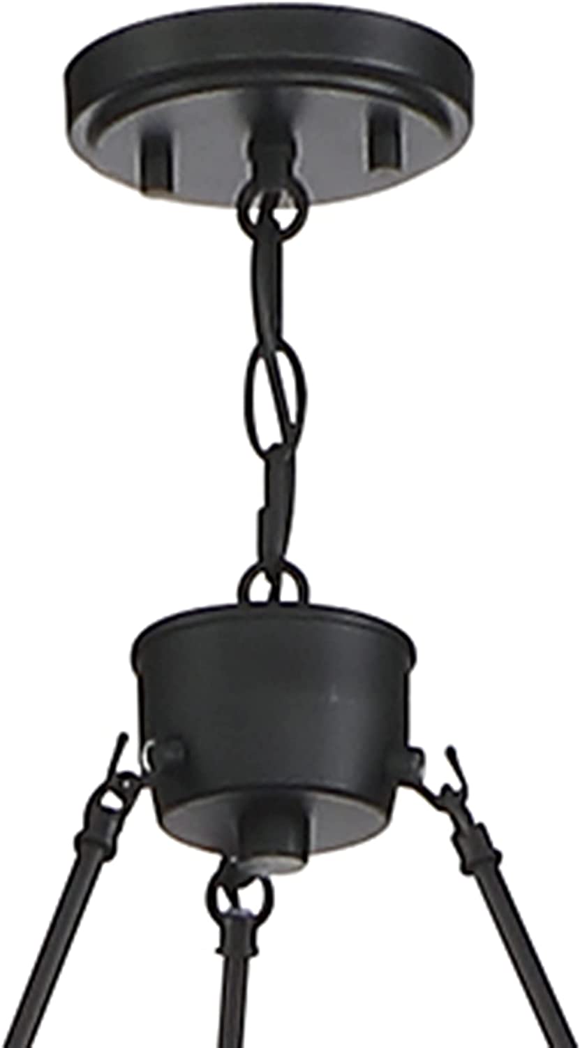Harlow 6-Light Ring Chandelier, Black & Gold