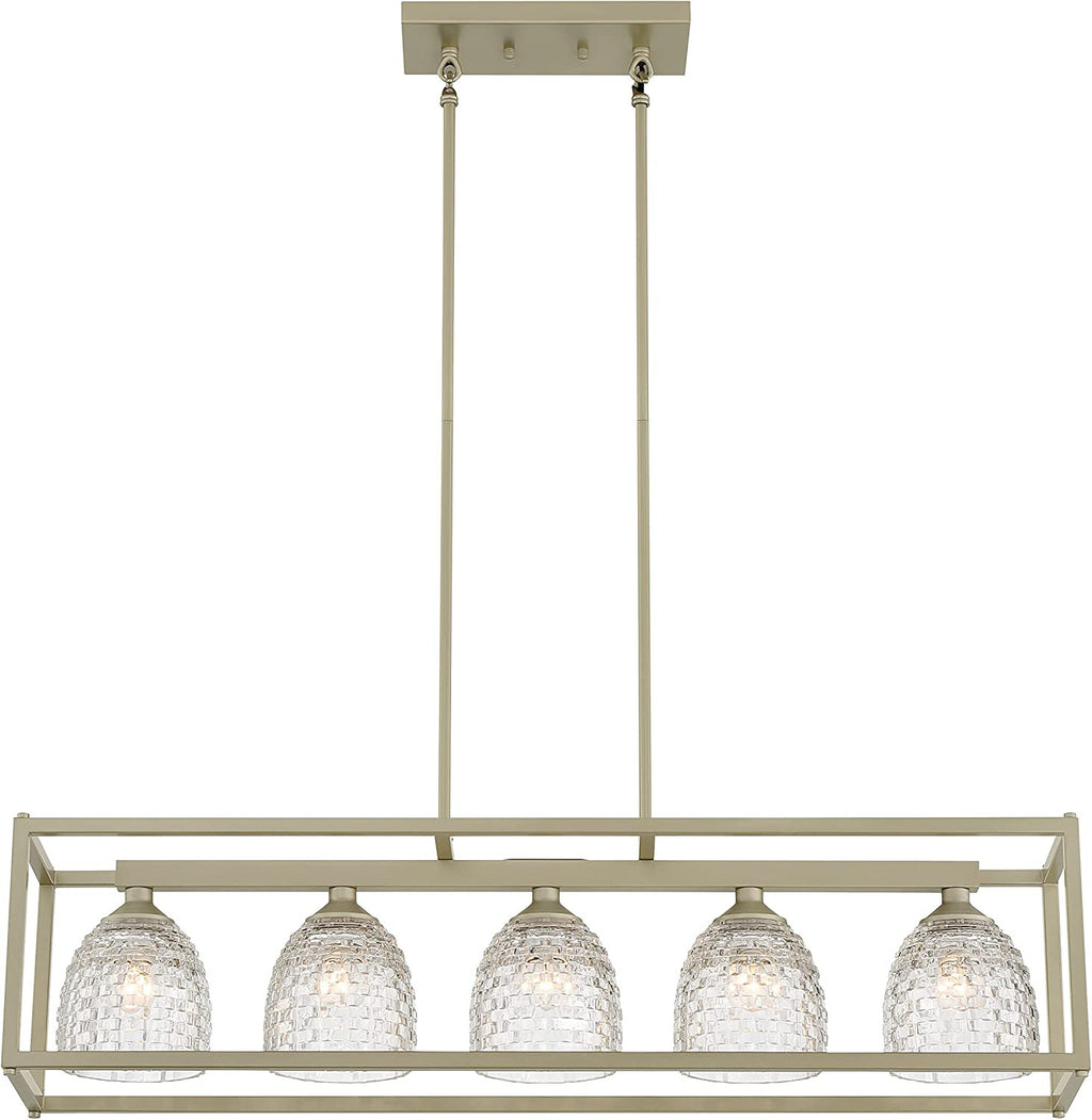 Linden 5-Light Glass Island Chandelier