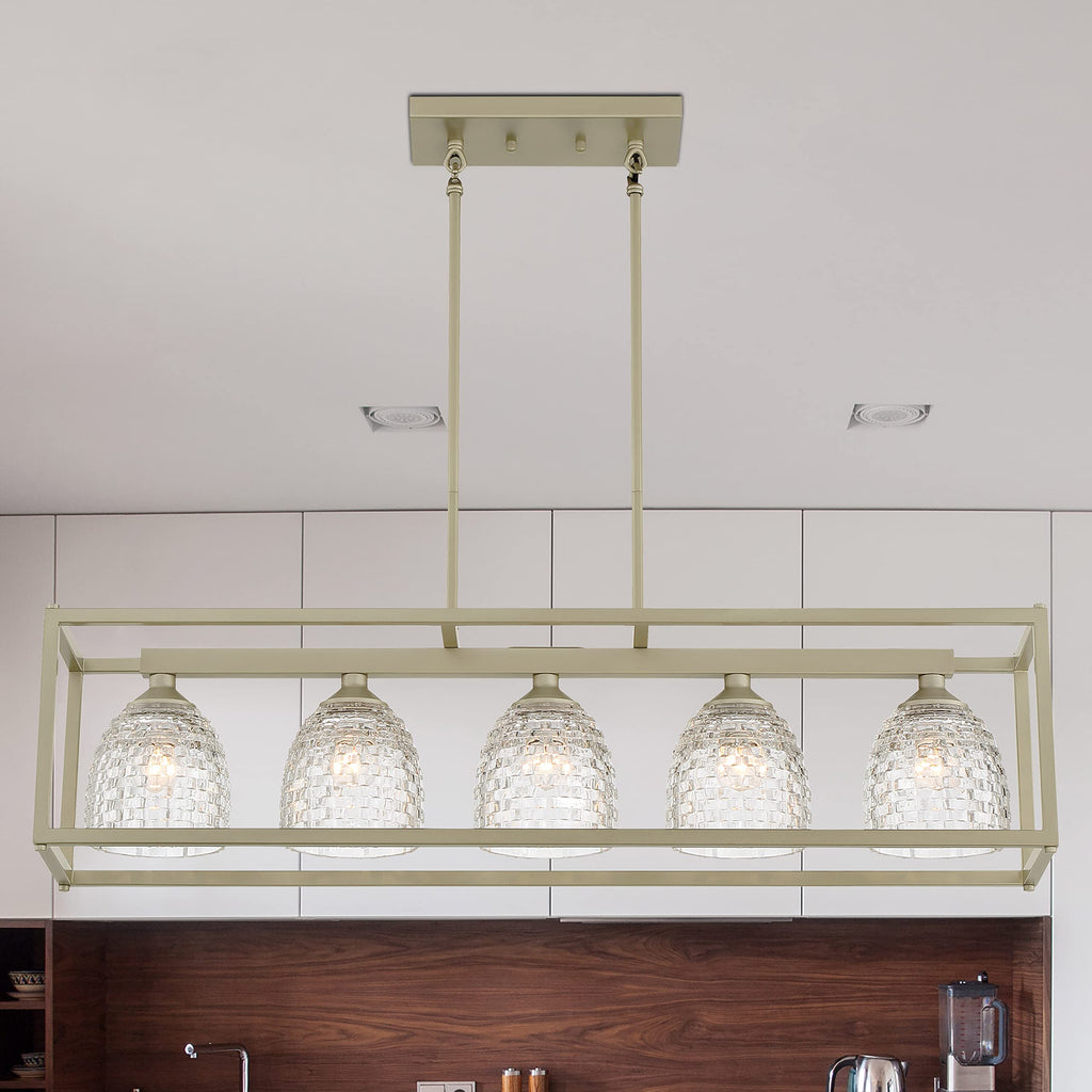 Linden 5-Light Glass Island Chandelier