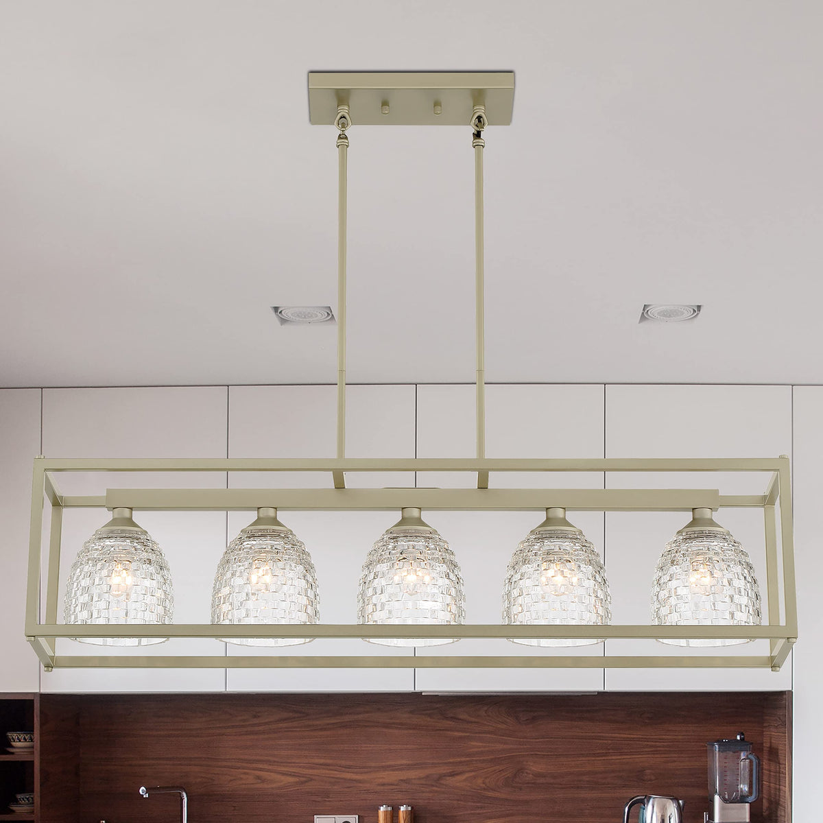 Linden 5-Light Glass Island Chandelier