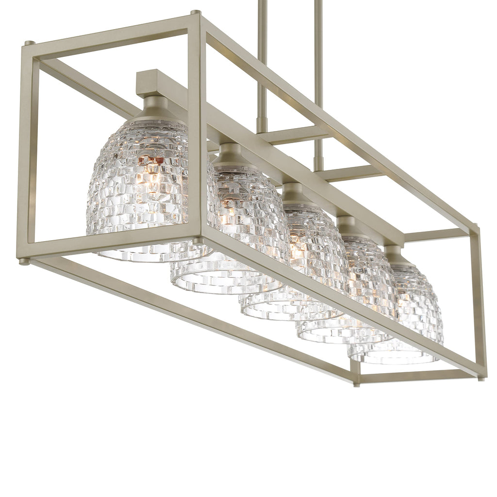Linden 5-Light Glass Island Chandelier