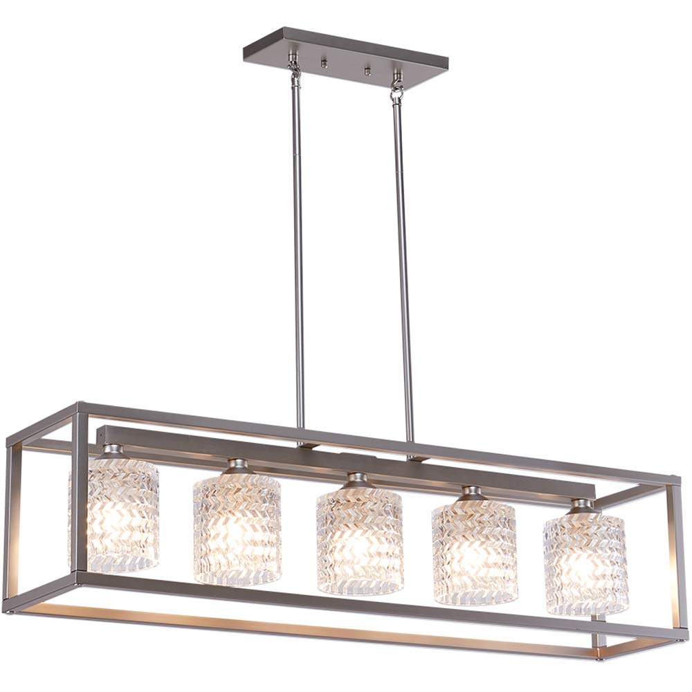 Linden 5-Light Glass Island Chandelier