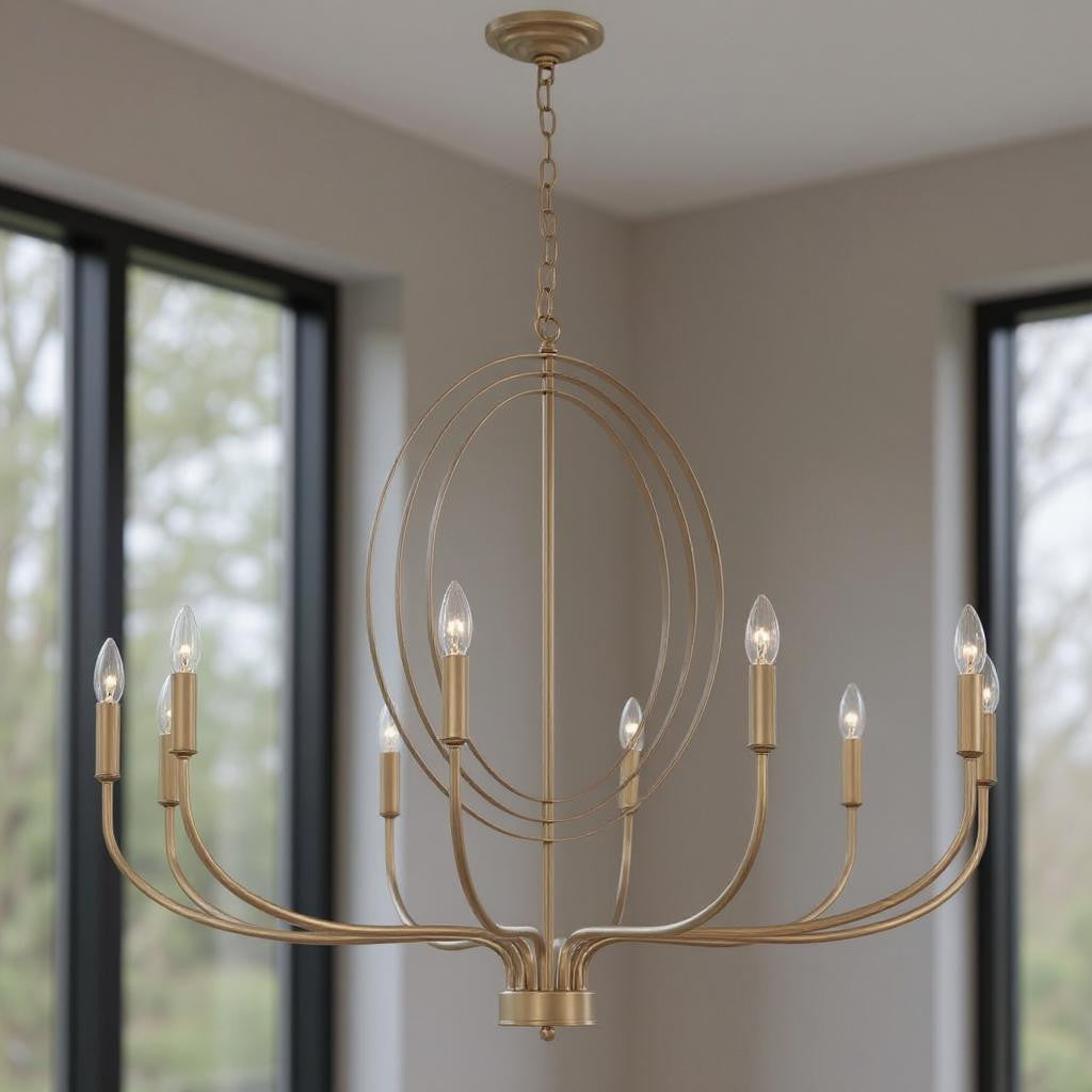 Versailles 10-Light Candle Chandelier, Brass