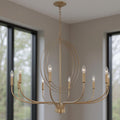 Versailles 10-Light Candle Chandelier, Brass