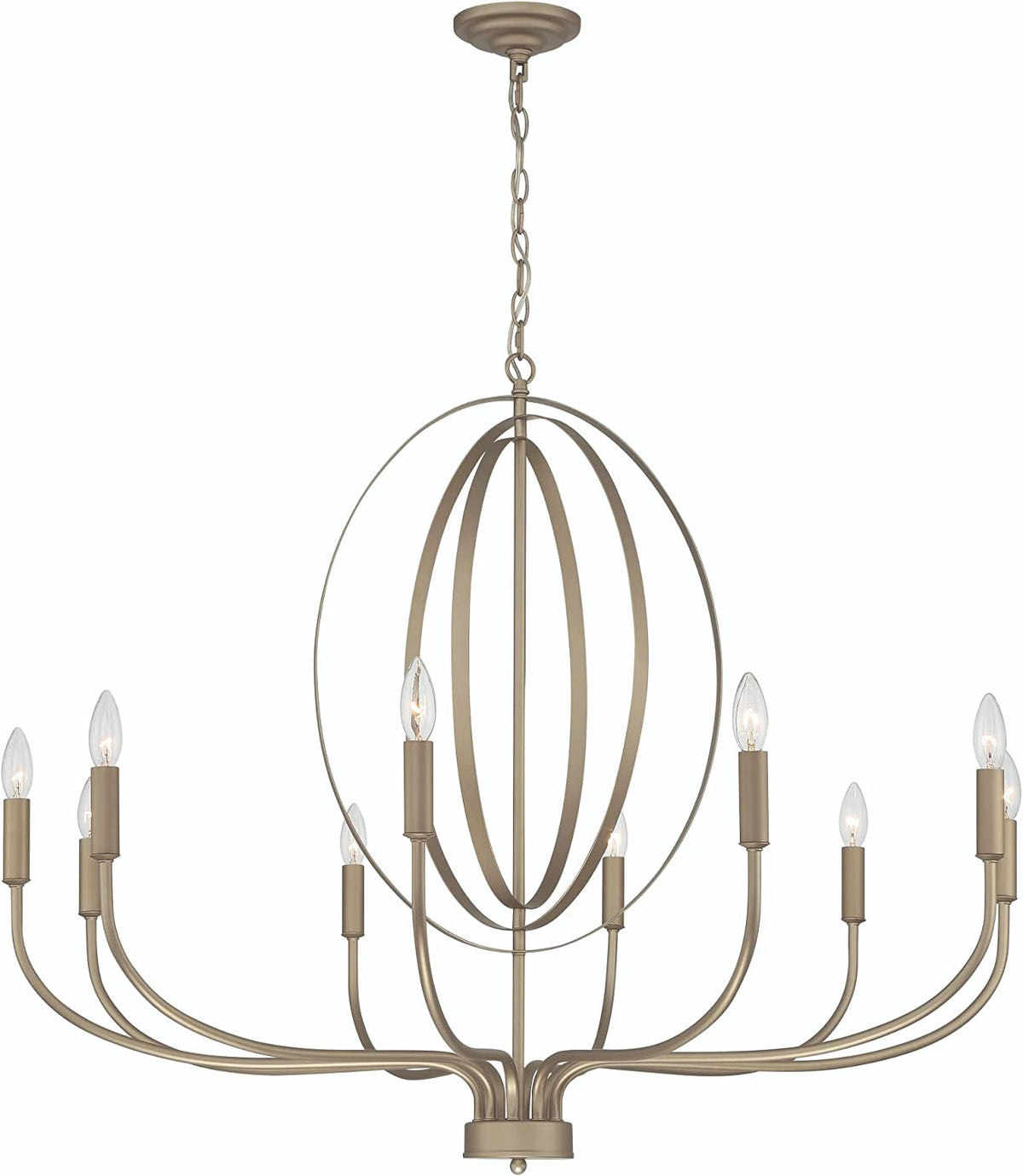 Versailles 10-Light Candle Chandelier, Brass