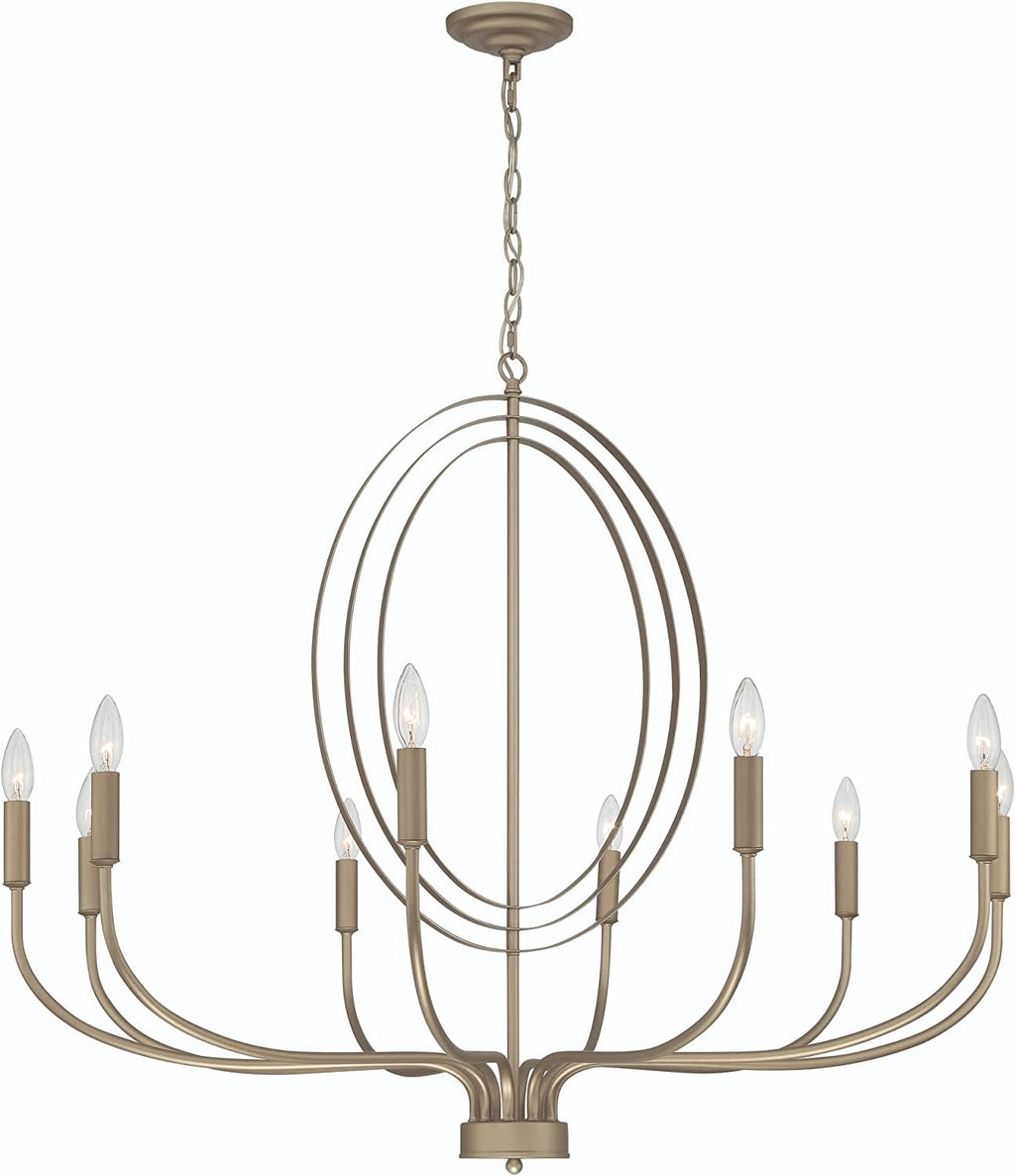 Versailles 10-Light Candle Chandelier, Brass