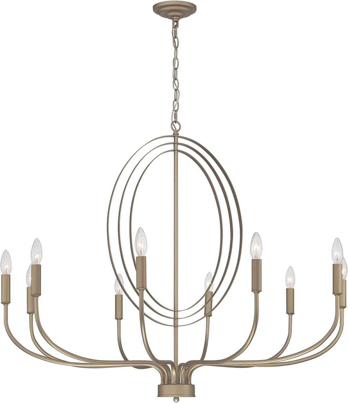 Versailles 10-Light Candle Chandelier, Brass