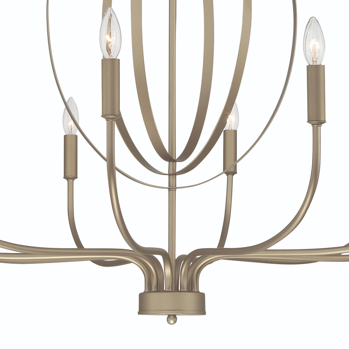 Versailles 10-Light Candle Chandelier, Brass