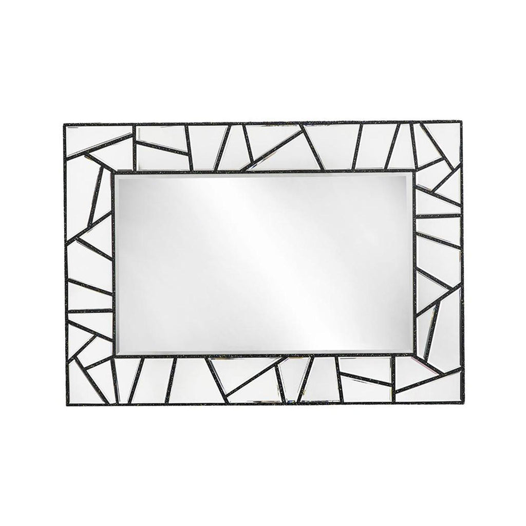 Mosaic 28" Accent Mirror, Black & Glass