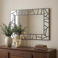 Mosaic 28" Accent Mirror, Black & Glass
