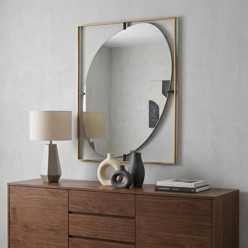 Atelier 40" Iron Mirror, Gold