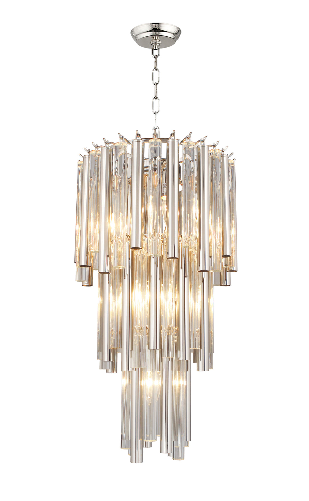 Celeste 7-Light Crystal Glass Chandelier, Silver