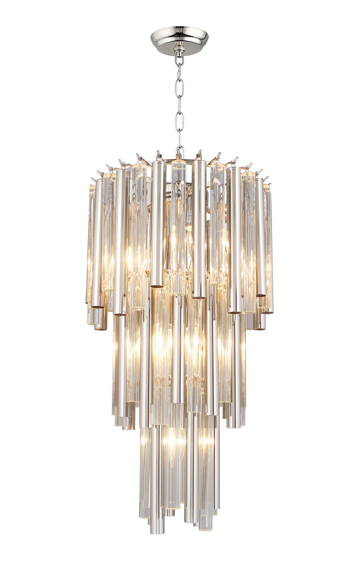 Celeste 7-Light Crystal Glass Chandelier, Silver