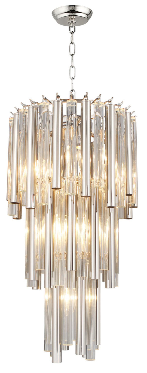 Celeste 7-Light Crystal Glass Chandelier, Silver