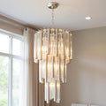 Celeste 7-Light Crystal Glass Chandelier, Silver
