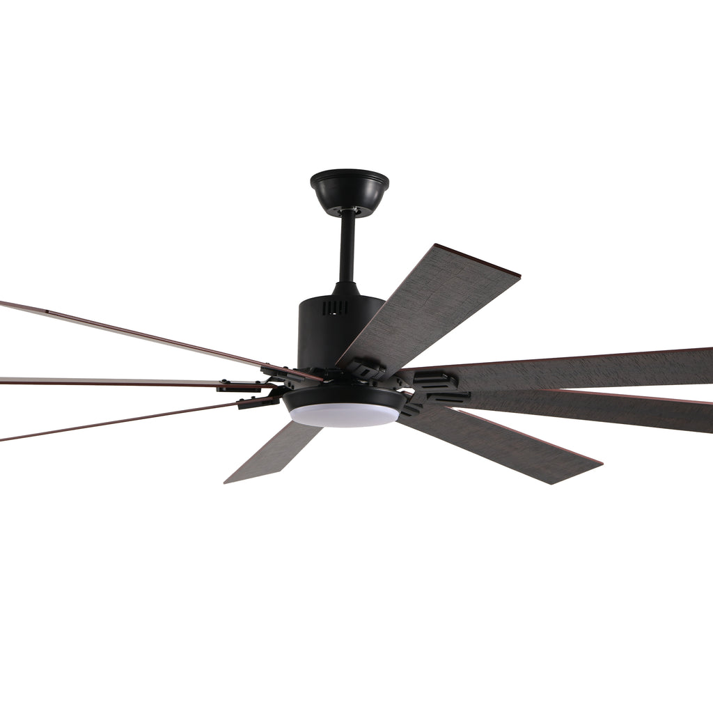 Hartley 72 inch Walnut Ceiling Fan with Light