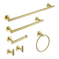 Halden 6 Piece Bath Hardware Set, Brushed Gold