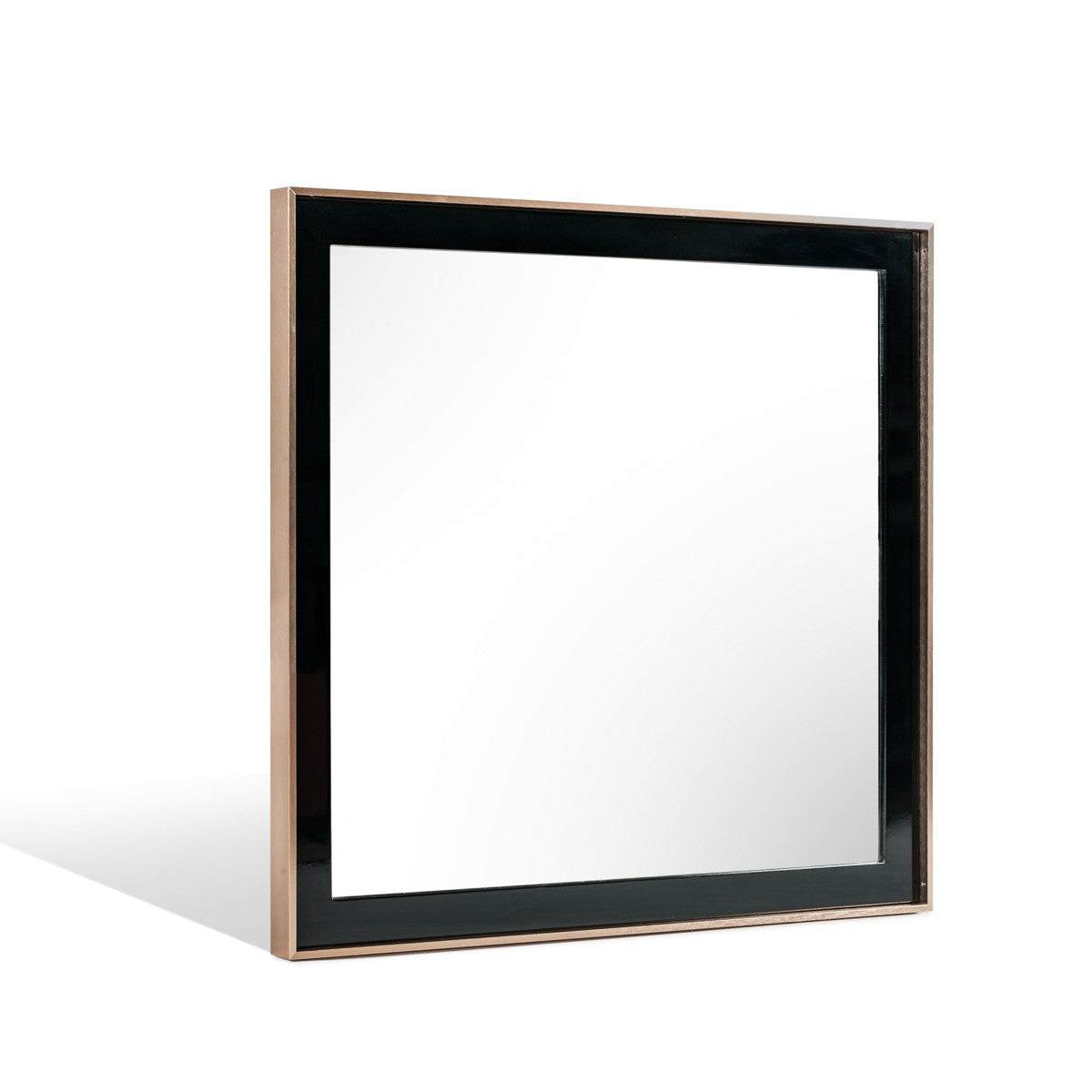 Rosewood 39" Accent Mirror, Rose Gold & Black