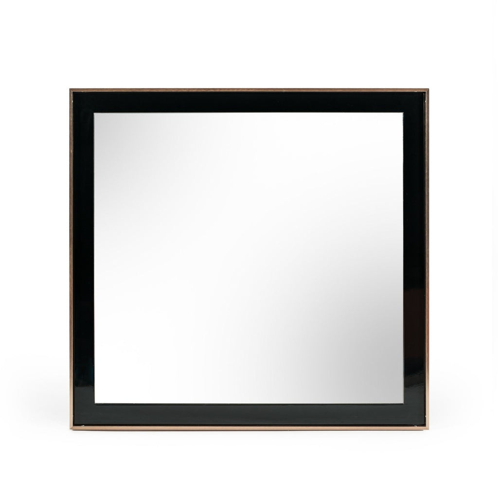 Rosewood 39" Accent Mirror, Rose Gold & Black