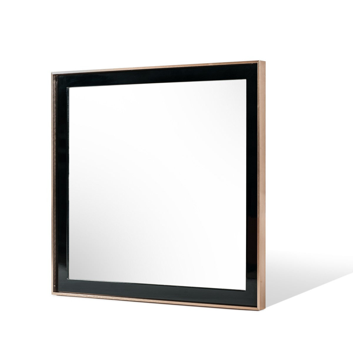 Rosewood 39" Accent Mirror, Rose Gold & Black