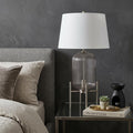 Clarity 33" Glass Table Lamp, Nickel