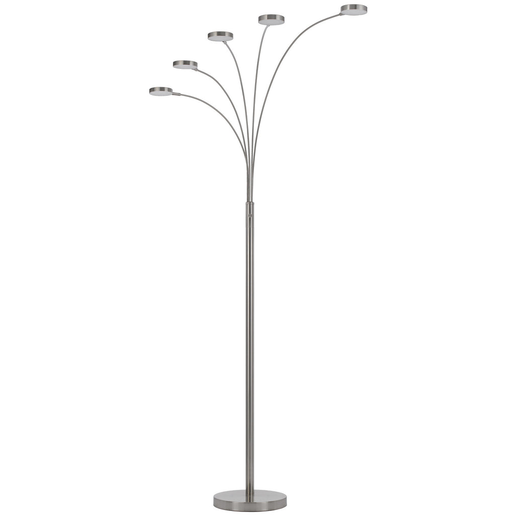 Cascade 5-Light Arc Floor Lamp, Nickel
