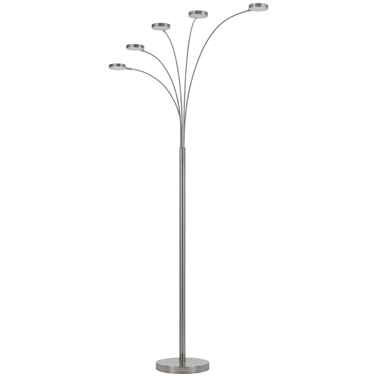 Cascade 5-Light Arc Floor Lamp, Nickel