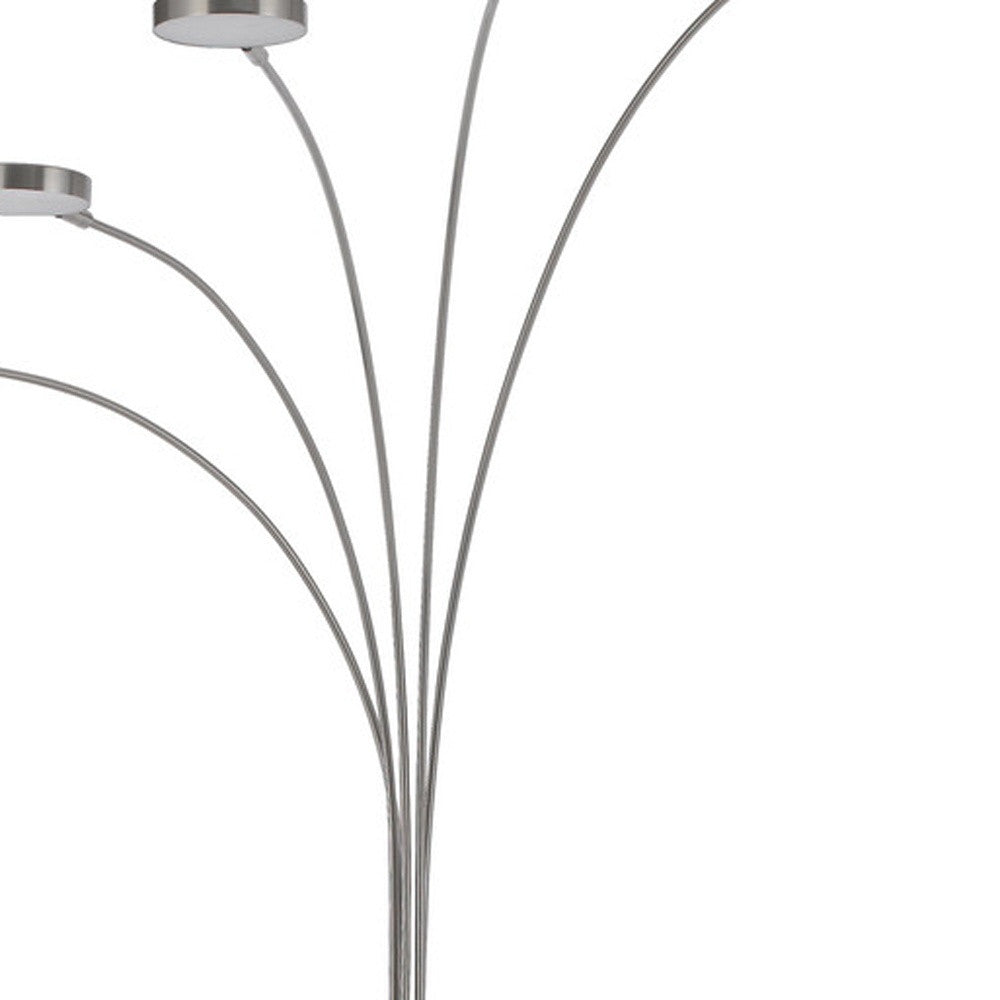 Cascade 5-Light Arc Floor Lamp, Nickel