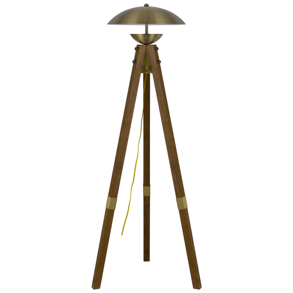 Tripod Floor Lamp, Antiqued Brass